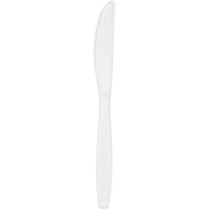 Bulk Pack of 48 Clear Plastic Knives