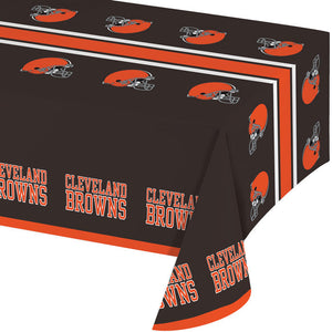 Bulk Pack of 2 Cleveland Browns Plastic Table Cover, 54" X 102"