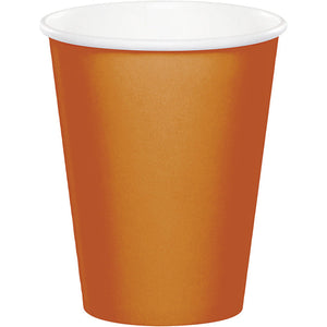 Bulk Pack of 48 Pumpkin Spice Hot/Cold Paper Cups 9 Oz