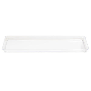 Bulk Pack of 2 Clear Plastic Tray 6" X 15.5"