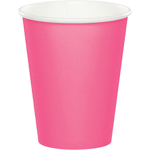 Bulk Pack of 48 Candy Pink Hot/Cold Paper Cups 9 Oz