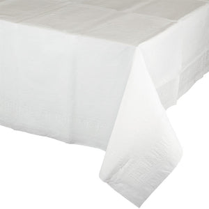 Bulk Pack of 2 White Tablecover 54"X 108" Polylined Tissue