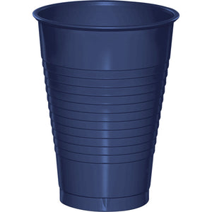 Bulk Pack of 40 Navy Blue 12 Oz Plastic Cups