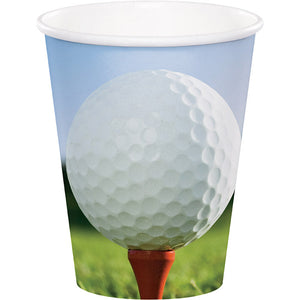 Bulk Pack of 16 Sports Fanatic Golf Hot/Cold Paper Cups 9 Oz