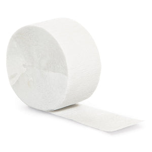 Bulk Pack of 5 White Crepe Streamers 81 ft