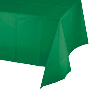 Bulk Pack of 2 Emerald Green Tablecover Plastic 54" X 108"