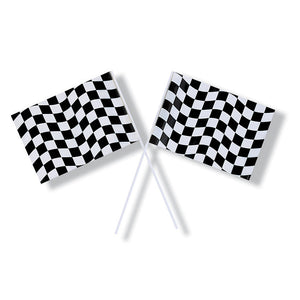 Bulk Pack of 5 Black & White Check Flag