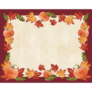 Bulk Pack of 24 Leaves & Pumpkin Placemats