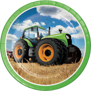 Bulk Pack of 16 Tractor Time Paper Plates