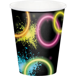 Bulk Pack of 16 Glow Party Hot/Cold Paper Cups 9 Oz