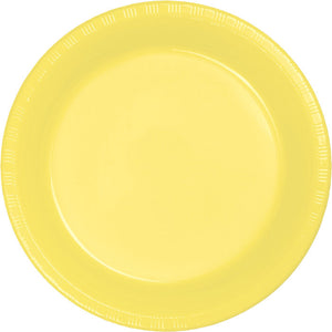 Bulk Pack of 40 Mimosa Yellow Plastic Dessert Plates