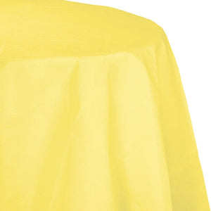 Bulk Pack of 2 Mimosa 82" Round Polylined Tissue Tablecover