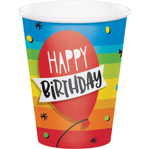 Bulk Pack of 16 Hoppin' Birthday Cake Hot/Cold Paper Cups 9 Oz