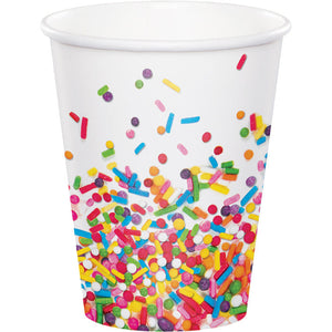 Bulk Pack of 16 Confetti Sprinkles Hot/Cold Paper Cups 9 Oz