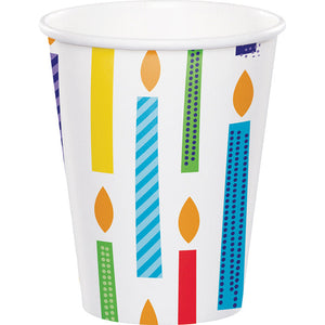 Bulk Pack of 16 Bright Birthday Hot/Cold Paper Cups 9 Oz