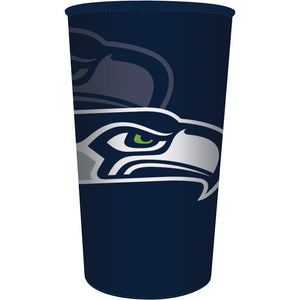 Bulk Pack of 4 Seattle Seahawks 22 Oz Plastic Cup