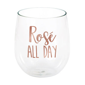 Bulk Pack of 3 Rose' All Day 14 Oz Stemless Wine Glass