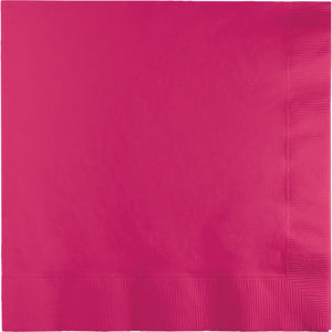 Bulk Pack of 100 Hot Magenta Luncheon Napkin 2Ply