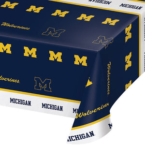 Bulk Pack of 2 Michigan Wolverines Plastic Table Cover, 54"x108"