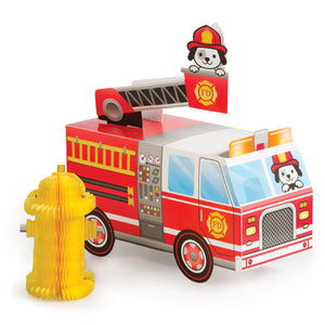 Bulk Pack of 2 Fire Truck Centerpiece