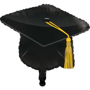 Bulk Pack of 2 Black Graduation Metallic Balloon 22"