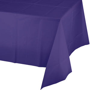 Bulk Pack of 3 Purple Plastic Tablecover 54" X 108"