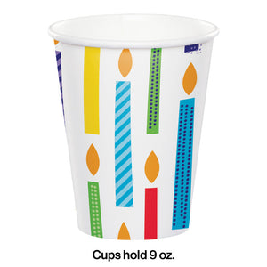 Bulk Pack of 16 Bright Birthday Hot/Cold Paper Cups 9 Oz