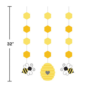 Bulk Pack of 6 Bumblebee Baby Hanging Cutouts