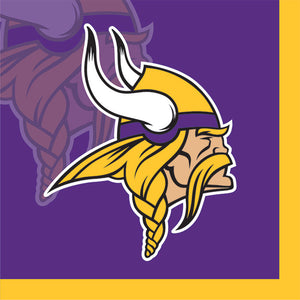 Bulk Pack of 48 Minnesota Vikings Beverage Napkins