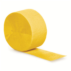 Bulk Pack of 5 School Bus Yellow Crepe Streamers 81 ft