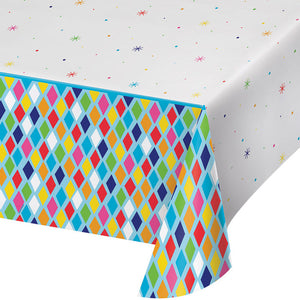 Bulk Pack of 2 Bright Birthday Plastic Tablecover, 54" X 102"