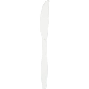 Bulk Pack of 48 White Premium Plastic Knives