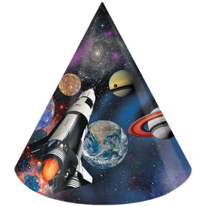 Bulk Pack of 16 Space Blast Party Hats