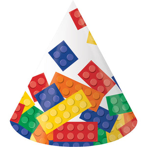 Bulk Pack of 16 Block Party Party Hats