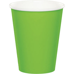 Bulk Pack of 24 Fresh Lime Hot/Cold Paper Cups 9 Oz