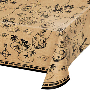 Bulk Pack of 2 Pirate Treasure Plastic Tablecover, 54" X 102"