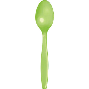 Bulk Pack of 48 Fresh Lime Green Plastic Spoons