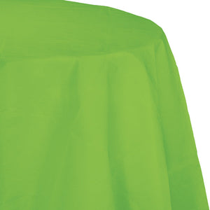 Bulk Pack of 2 Fresh Lime 82" Round Polylined Tissue Tablecover