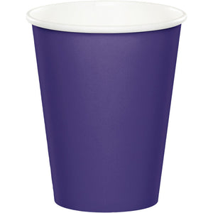 Bulk Pack of 48 Purple Hot/Cold Paper Cups 9 Oz