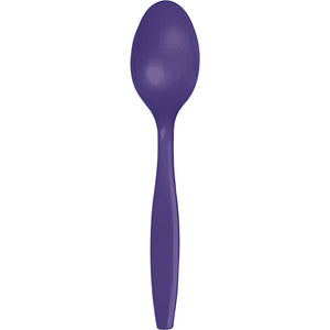 Bulk Pack of 48 Purple Plastic Spoons