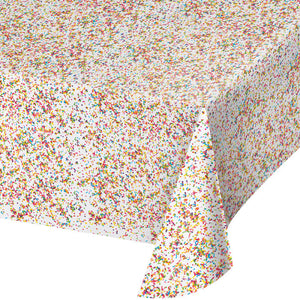 Bulk Pack of 2 Confetti Sprinkles Plastic Tablecover, 54" X 102"