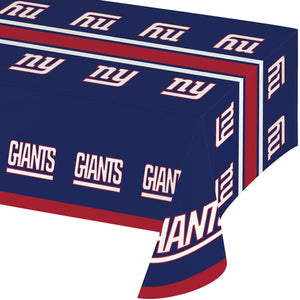 Bulk Pack of 2 New York Giants Plastic Table Cover, 54" X 102"