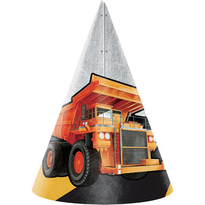 Bulk Pack of 16 Big Dig Construction Party Hats