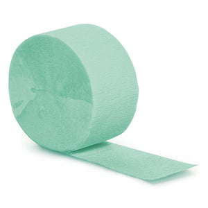 Bulk Pack of 5 Fresh Mint Crepe Streamers 81 ft