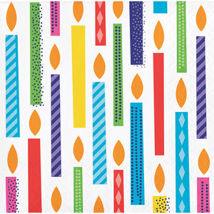 Bulk Pack of 48 Bright Birthday Beverage Napkins