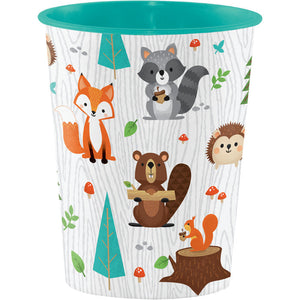 Bulk Pack of 4 Wild One Woodland 16 Oz Plastic Cup