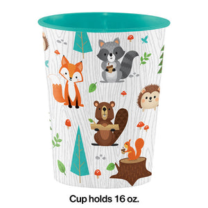 Bulk Pack of 4 Wild One Woodland 16 Oz Plastic Cup