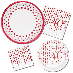 Bulk Pack of 32 Sparkle & Shine Ruby Napkins