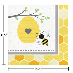 Bulk Pack of 32 Bumblebee Baby Napkins