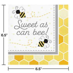 Bulk Pack of 32 Bumblebee Baby Napkins